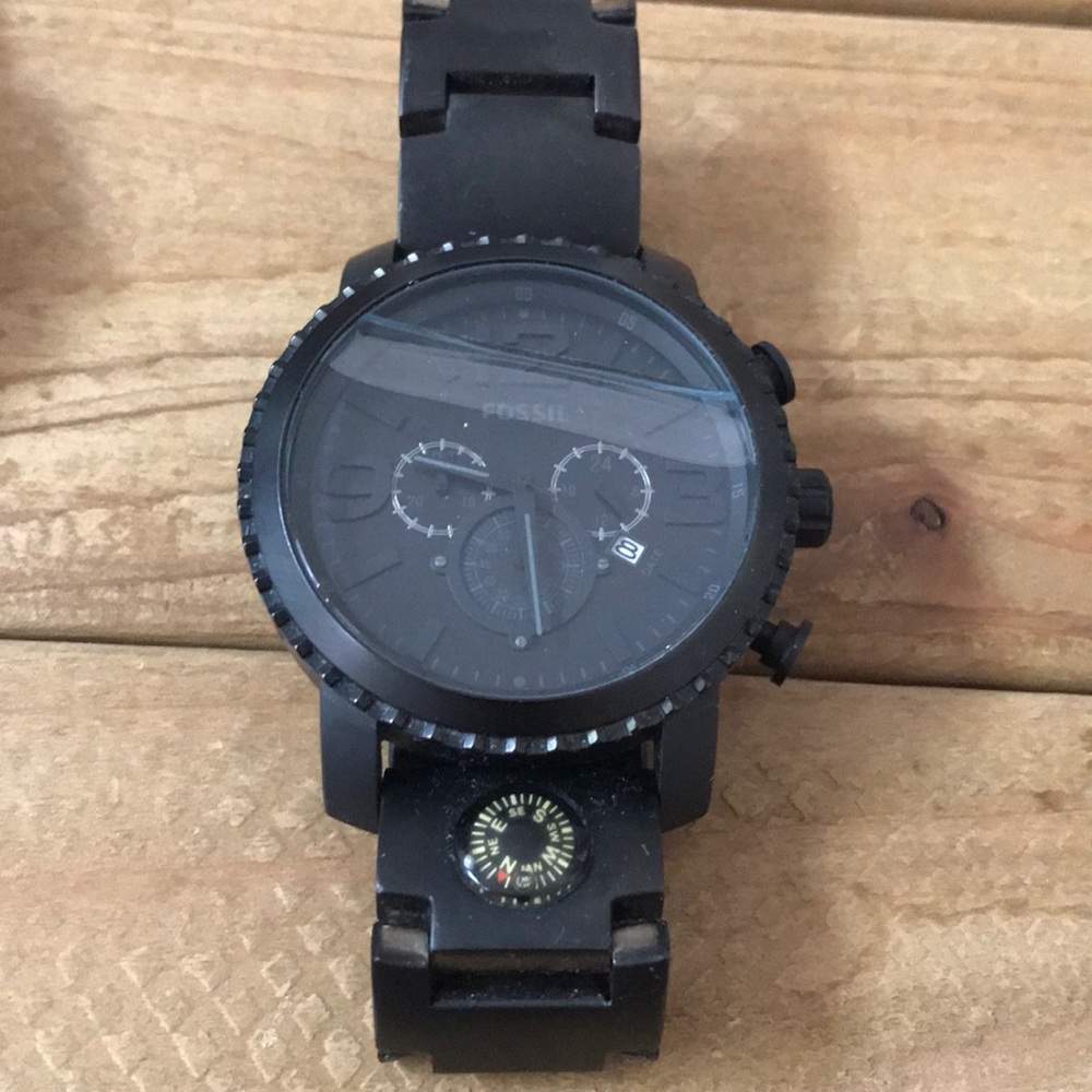 50mm stainless steel fossil watch